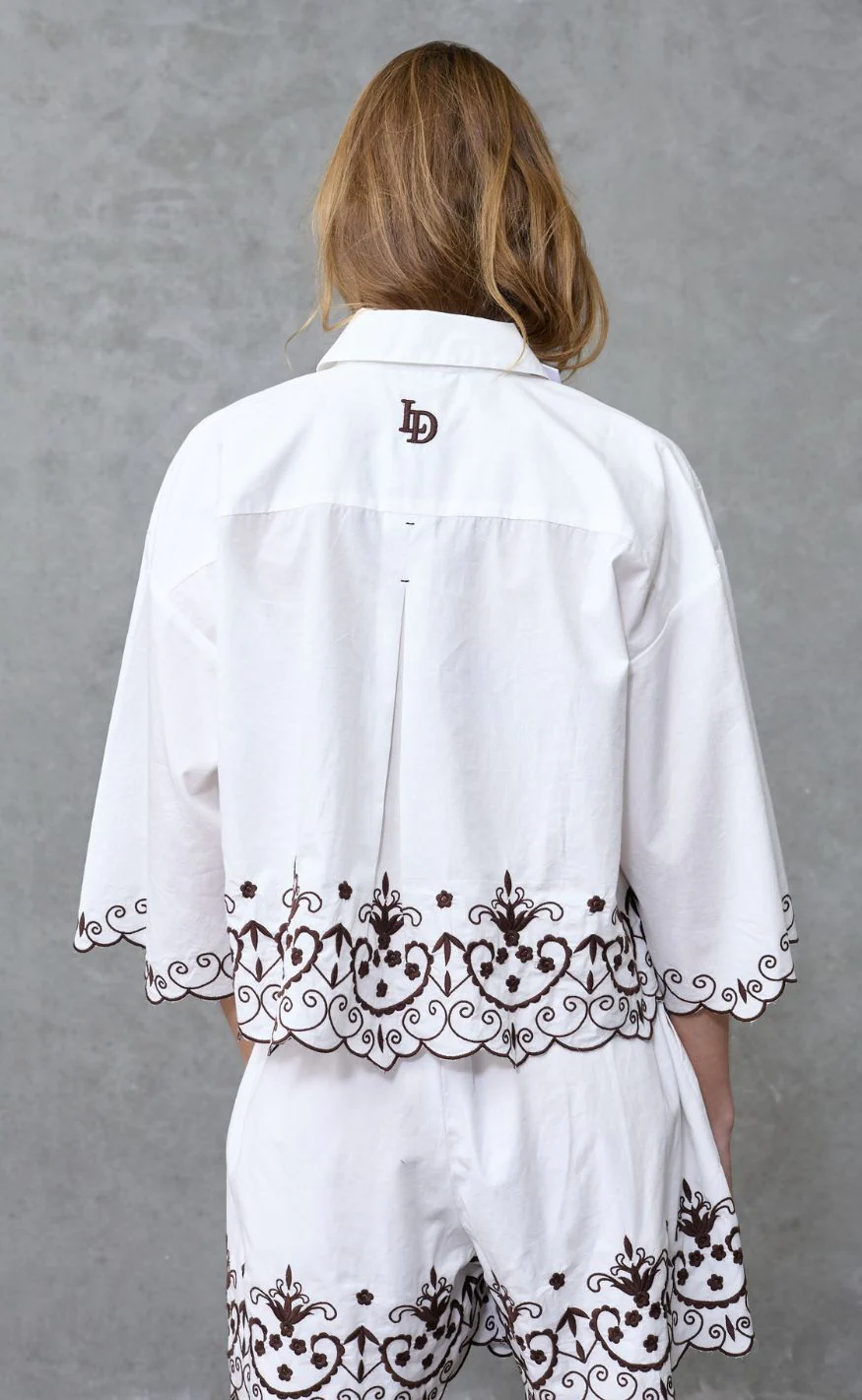 Love & Divine Skjorte - Love1546 - White/Brown - Image 4